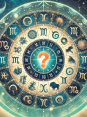 astrology wheel with question mark